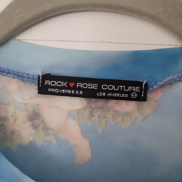 Vintage 90's Angel Print Crop Top - Picture 2 of 2